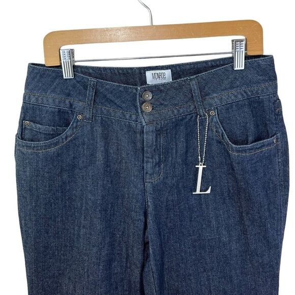 Monroe & Main Women's 12 Dark Wash Jeans Wide Leg Blue Denim - Picture 5 of 8